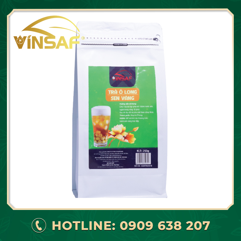 Trà ô long sen vàng túi lọc VINSAF 250gr (50 túi lọc x 5gr)